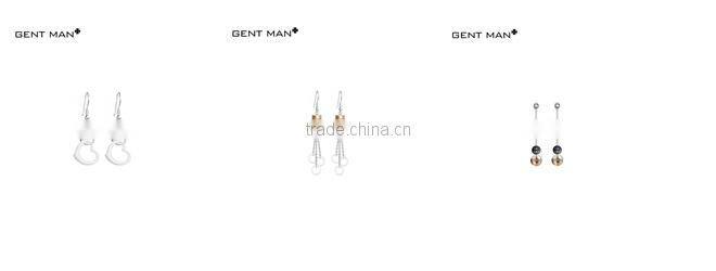 2014 Fashion Silver color Stainless Steel Earrings ceramic jewelry Wholesale alibaba