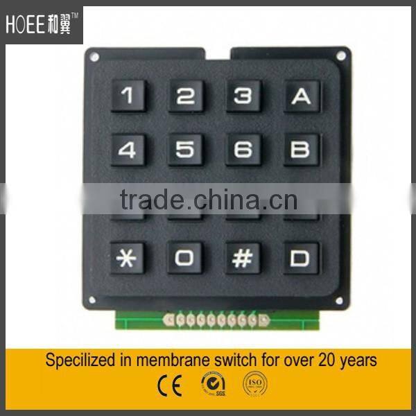 instrument control rubber keypad matrix silicone rubber numeric keypad