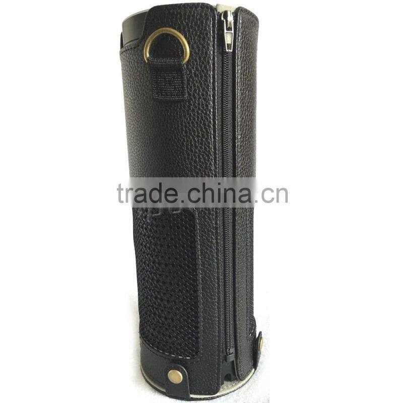 Bluetooth Speaker Carrying Case for Amazon Echo, Premium Vegan PU Leather Protective Cover for Amazon Echo with Holding Strap