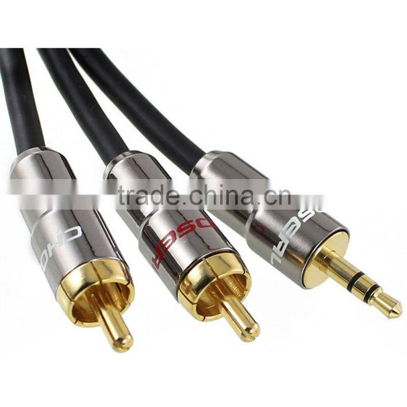 Choseal Q565A Gold Plated 3.5mm Male Stereo Plug to 2 RCA audio Cable