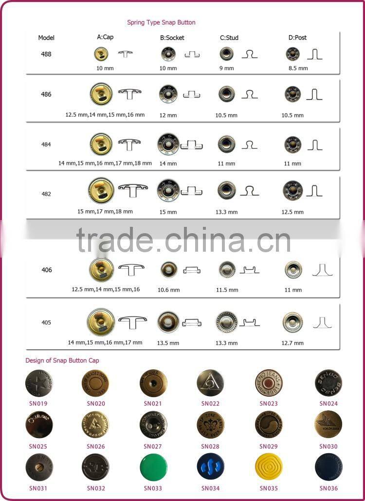 Suckey custom snap button snap fastener with 2 parts