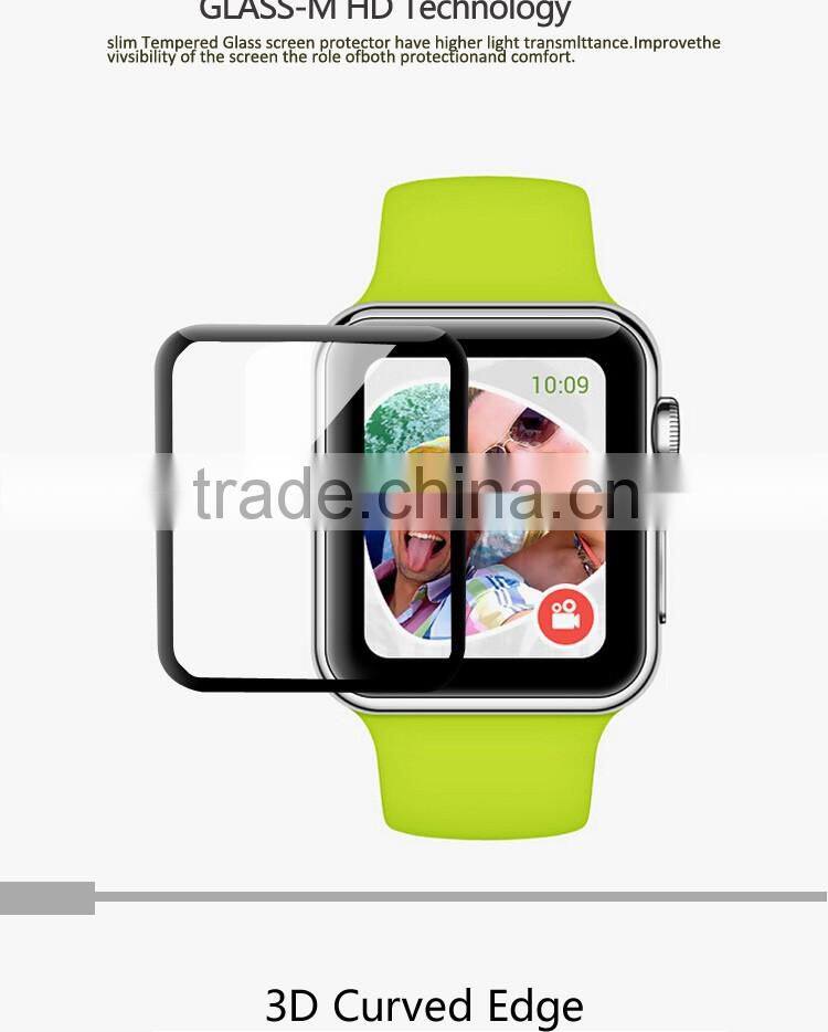 Real Shot 3D Full Cover Tempered Glass Screen Shield For Apple Watch