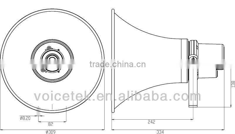 RAH-12T Outdoor Speaker 100V IP66 30W Pa Aluminum Body Waterproof