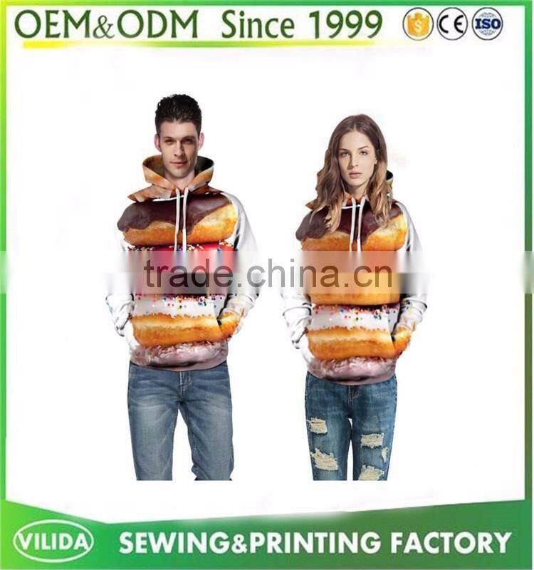 2016 custom sublimation printed fleece couple hoodies and sweatshirts