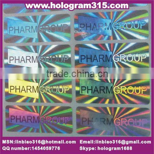 Customized gold private label for anti-fake hologram sticker
