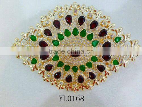 Laste design silver metal waist belt buckles wholesale with crystal stone