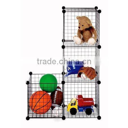 Black Metal Wire Storage Cubes