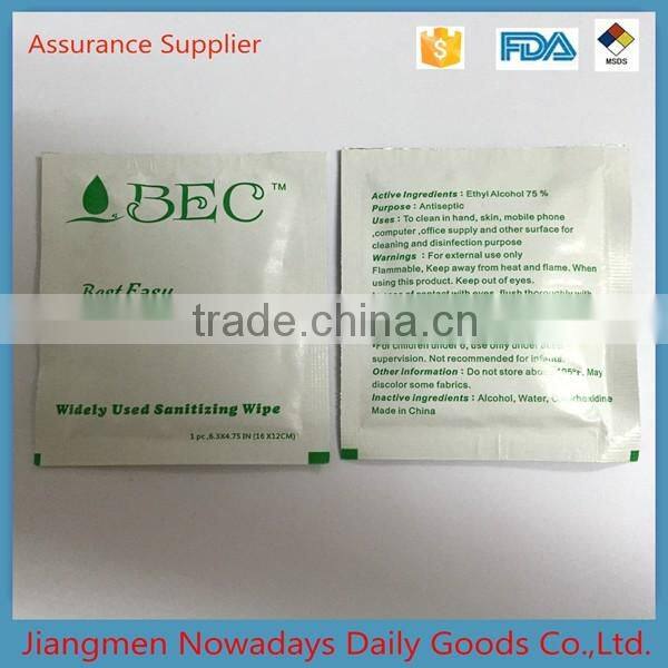 2015 New Design custom wet wipes