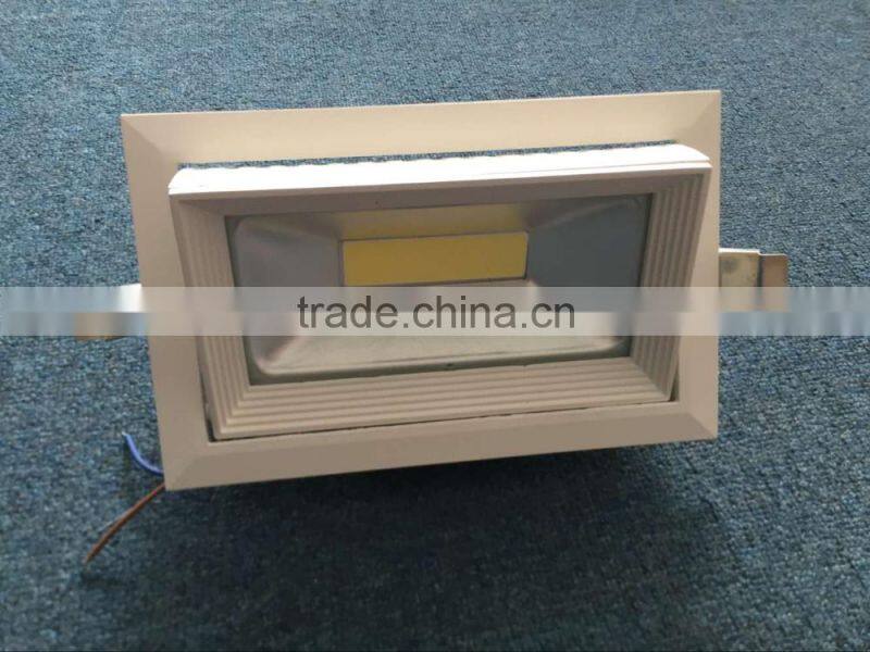 110v/230v 3 years warranty rotatable cob led square downlight 30w