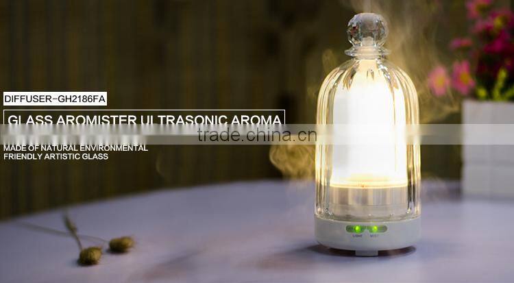 GLASS AROMISTER Ultrasonic Aroma Diffuser,Air Humidifier Purifier, Wholesale Aromatherapy Diffuser w/1 year warranty