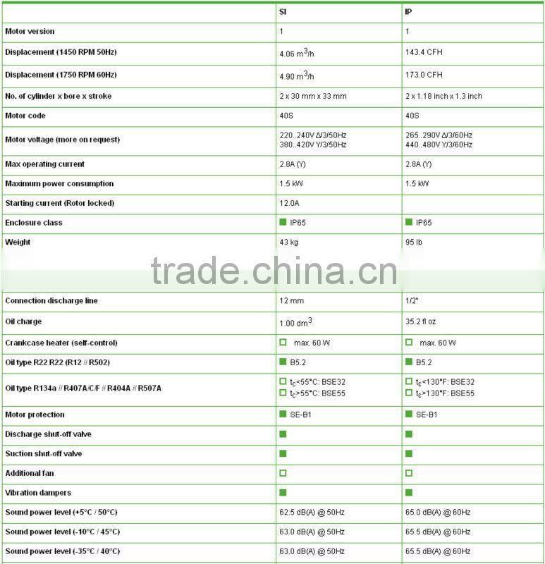 Semi-Hermetic Air Compressor For Refrigeration System