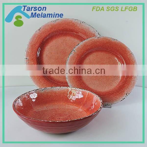 India antique 3pcs melamine dinnerware set wholesale