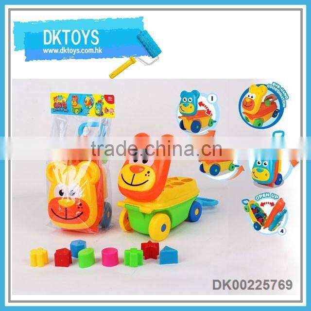 Educational animal tpye luggage carrier building beach car