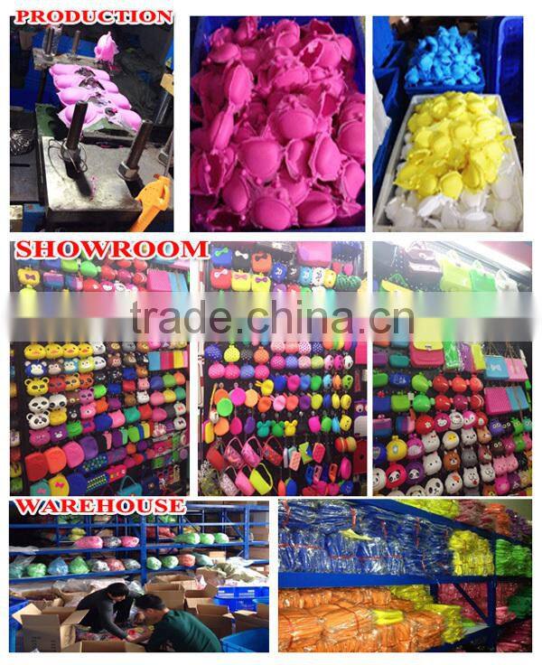 Bulk wholesale silicone rubber change purse with cute mix designs silicone rubber change purse