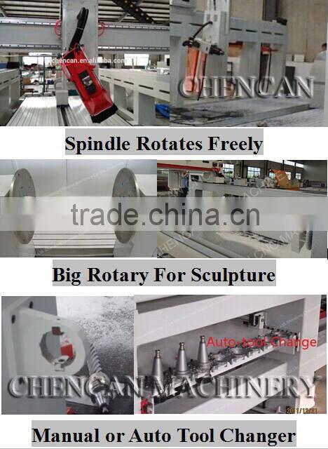 China 4Axis 3D Foam/Wood Mould Carving CNC Machine CNC Router with 4th Rotary