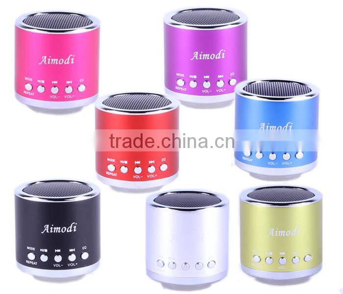 Portable mini speaker Micro TF card Line in audio input function FM audio