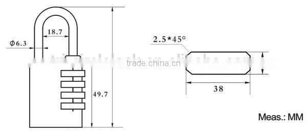 High Quality Tri-Circle Brass digital key combination lock T144
