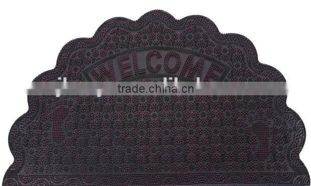 Welcome anti slip entrance floor PVC front door mats
