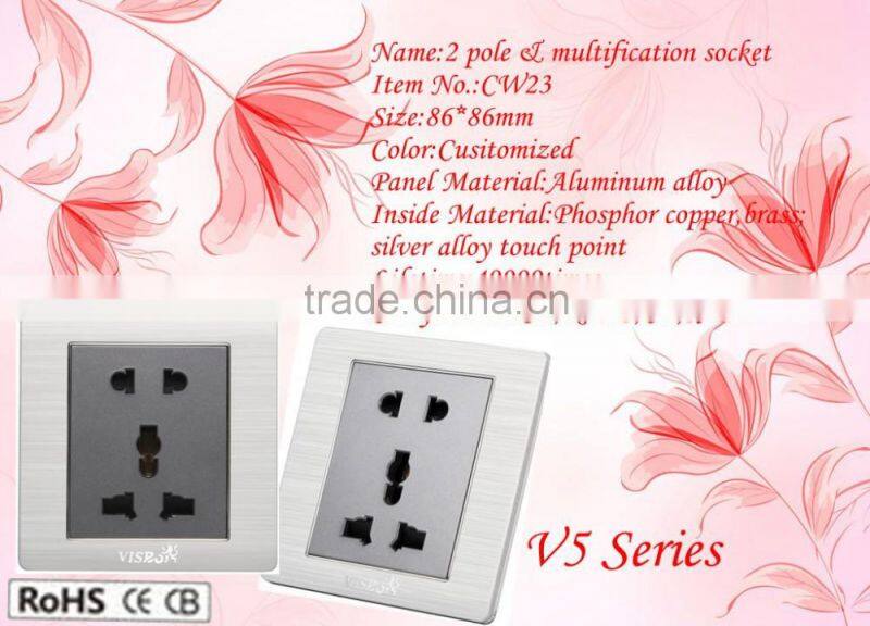 China Guangdong VISBO Manufacturer multification socket