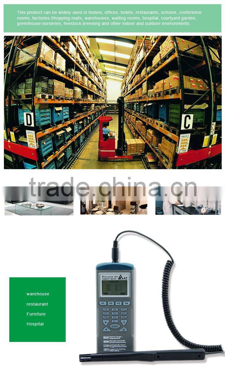 AZ9651 Handheld Precision RS232 External Temperature Humidity Datalogger Hygrometer Logger