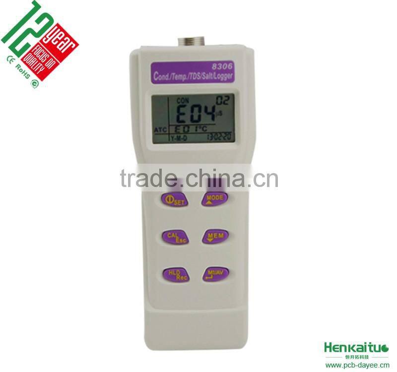 Electrode Conductivity Probe Temperature Detector Salinity TDS Meter