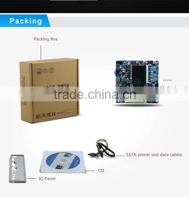 X86 Industryial thin motherboard 12v dc mother board with dc power with Intel NM70 Chipset