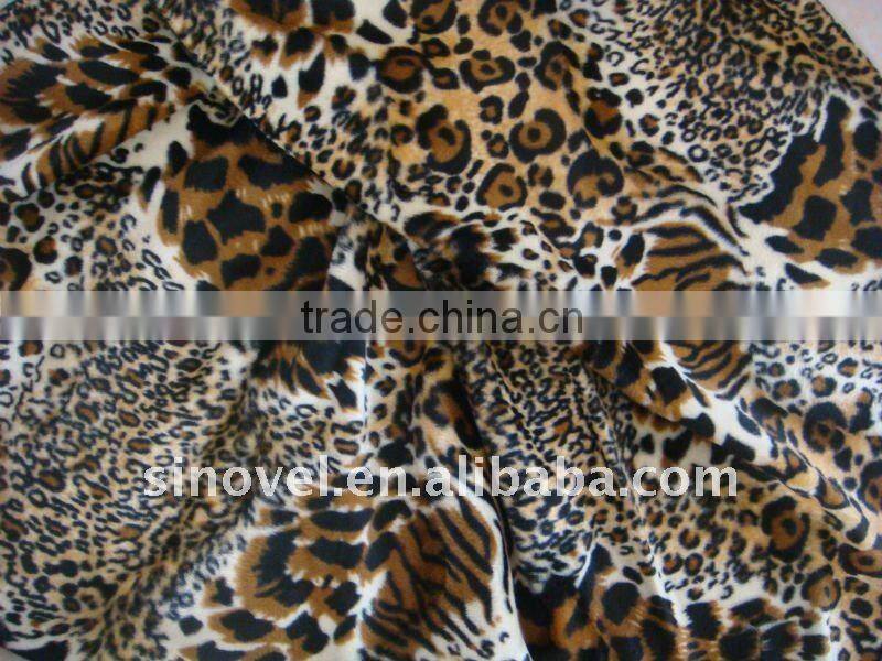 leopard print velvet fabric