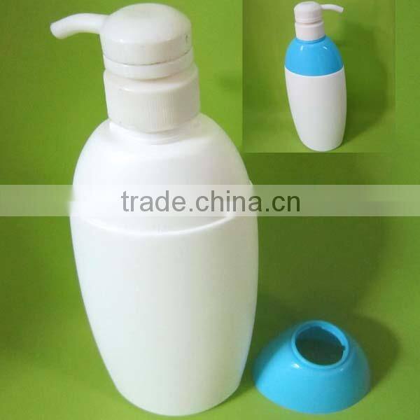 LDPE White Oval Cheap Shampoo Bottle with Costom LOGO Printing