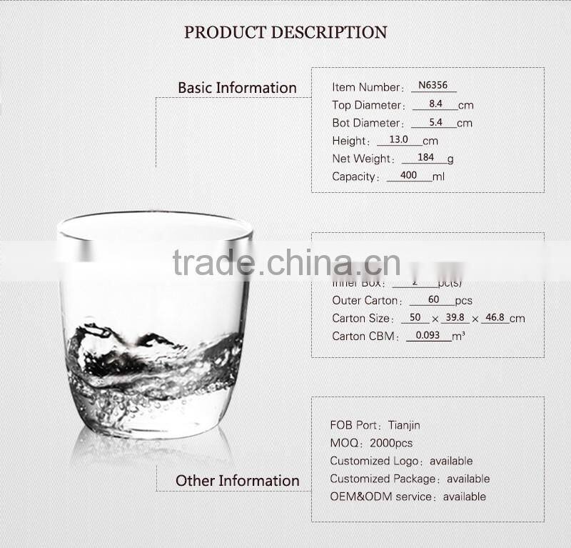 wholesale glassware suppliers high borosilicate glass for 400ml