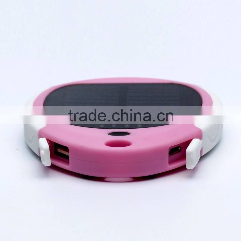 Lovely gifts 3000mah rohs solar cell phone charger instructions 5v 2a