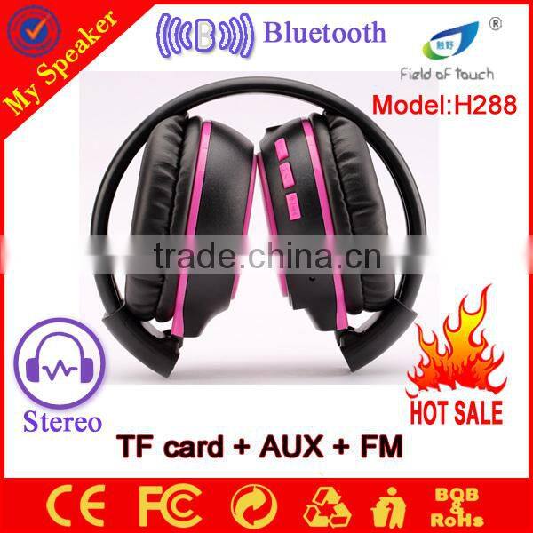 2014 new product headphone without wire with Fm radio