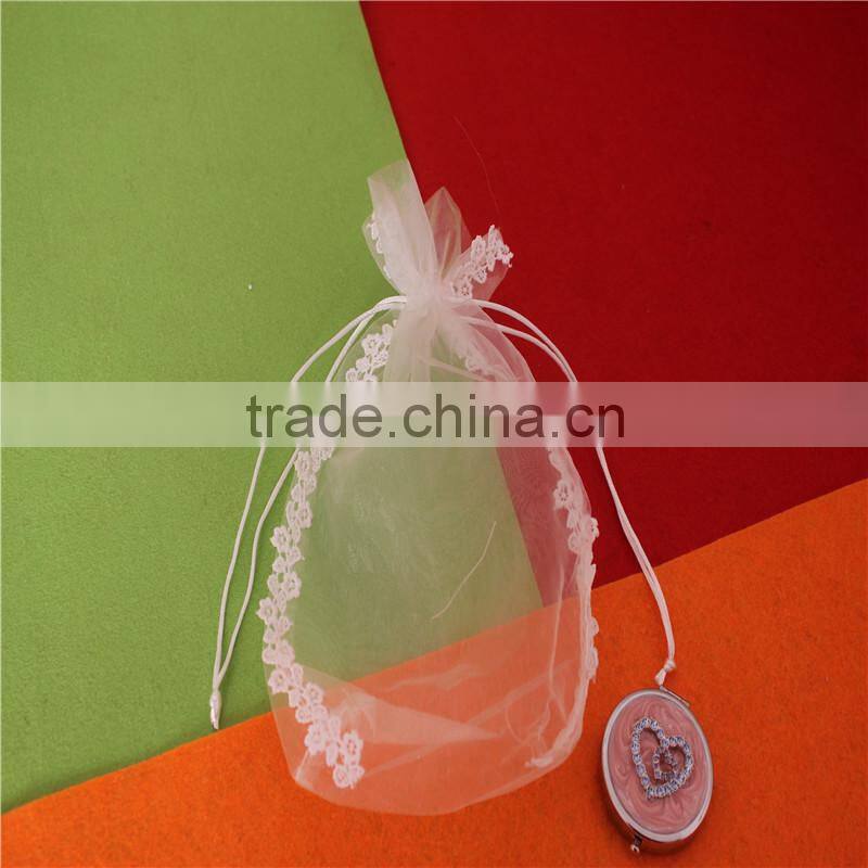 Wholesale personalized lace organza gift bag jewelry pouch