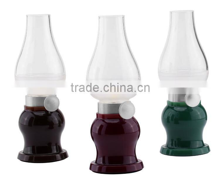 USB rechargeable Blow operated led light lamp