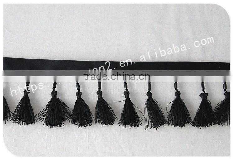 Nice design 8cm width handmade beaded fringe bag accessories