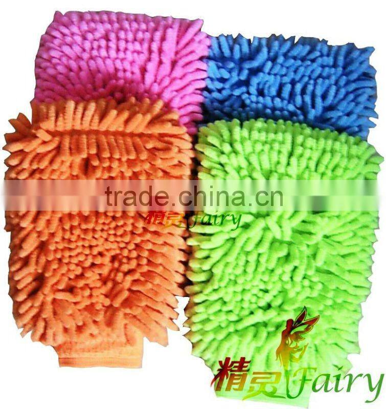 China Commercial washing mitts(luxury worm chenille)