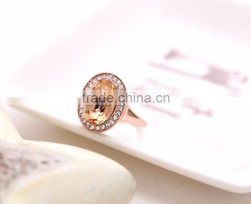 18K gold color rings with blue Gemstone 3gram gold ring