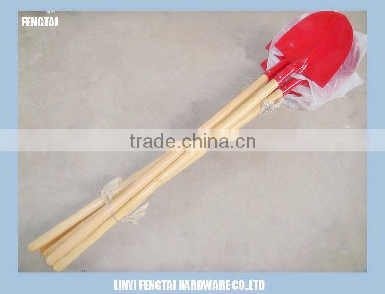 French Type Long Wooden Handle Digging Shovel