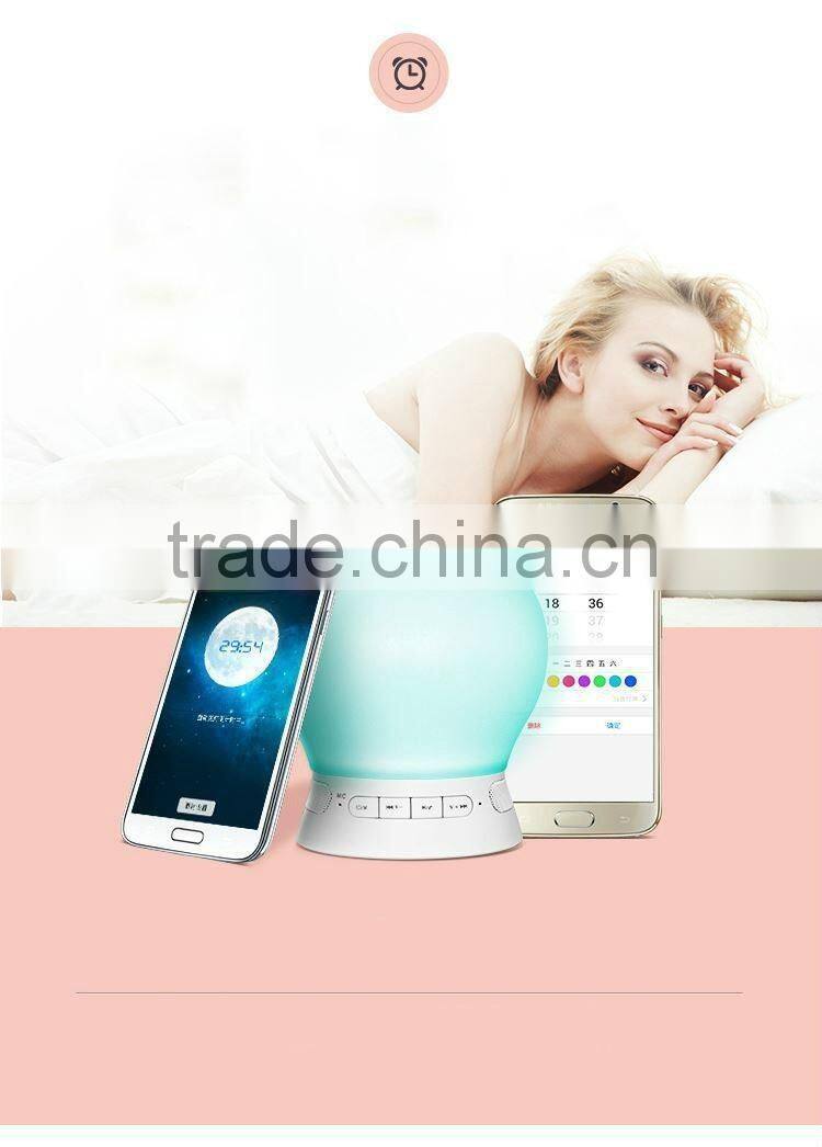 Sunrise Wake Up Light APP Play music Alarm Clock With FM Radio and Nature sound