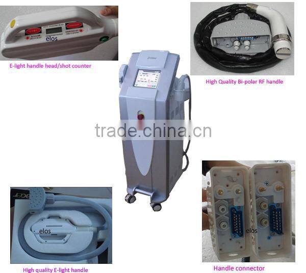 Vertical Elight RF Beauty Salon Equipment with 2 handles