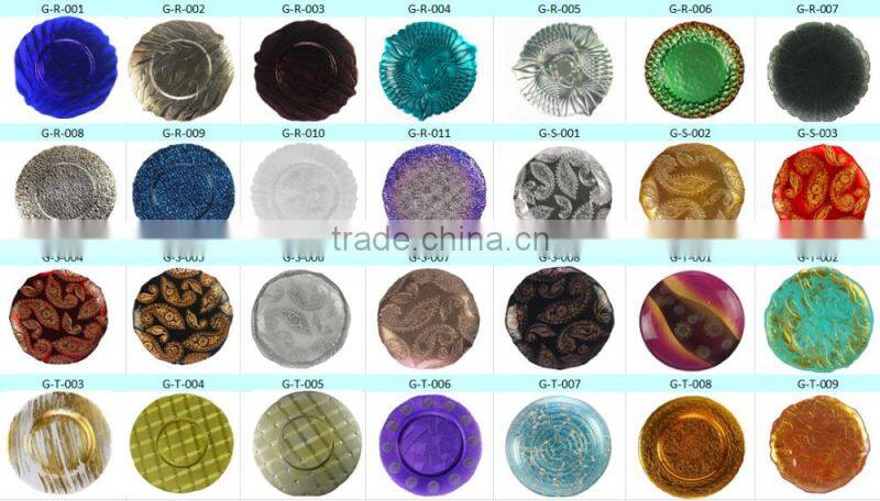 GRS Newest Elegant Blue Diamonds charger plates.