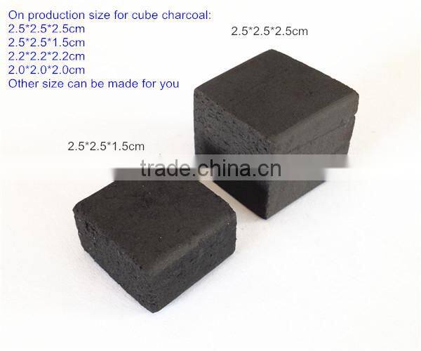 2.5cm^3 cube hardwood charcoal for sale cube charcoal