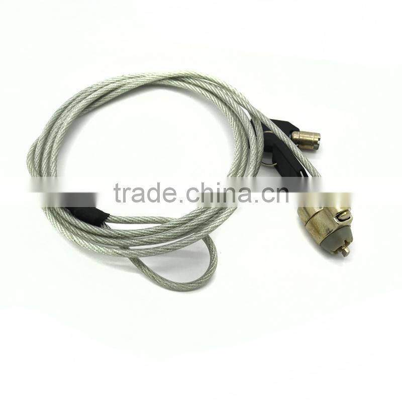 High quality laptop password lock chain cable with two keys, laptop locking cable,