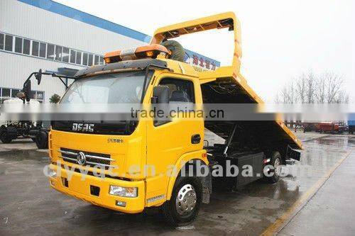 DFAC flat bed wrecker truck