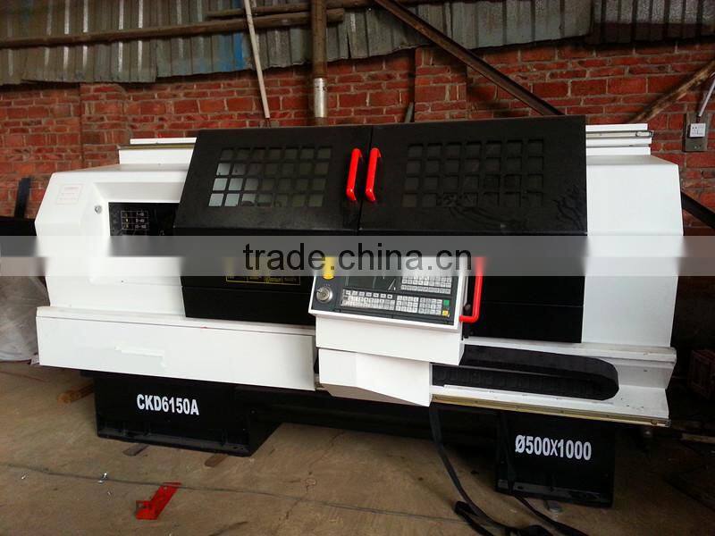 horizontal Flat bed CNC lathe machine for sale CKD6136i/750