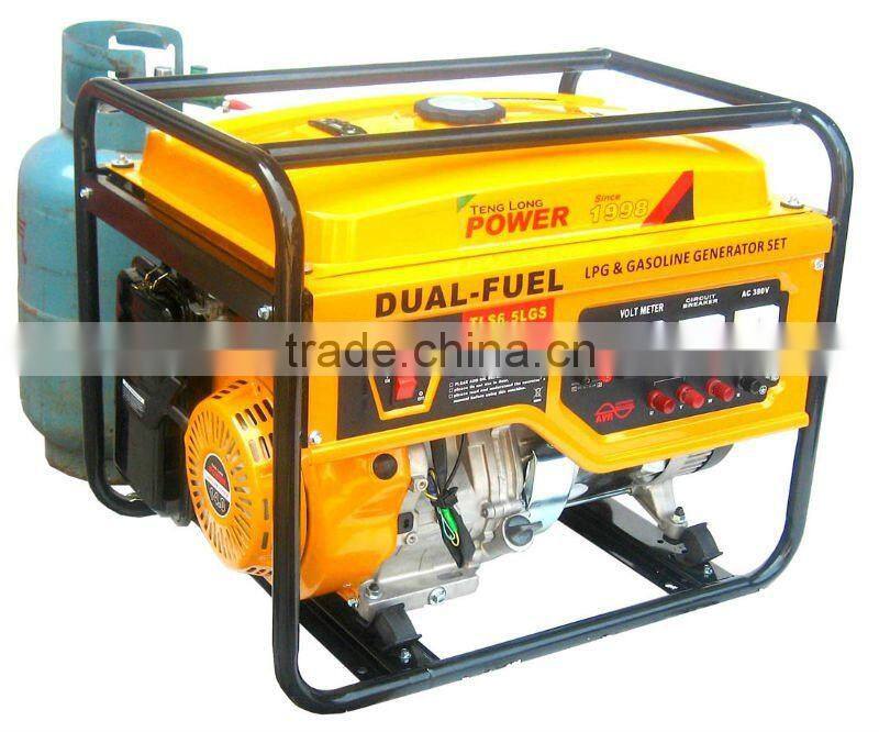 HOUSE USE LPG Generator, 6.5KW, Dual Fuel, 3 Phase