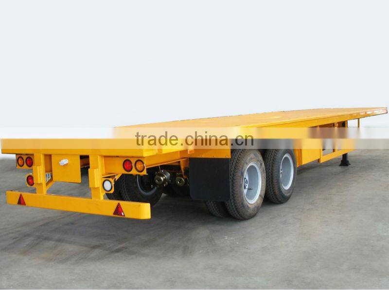 Good container flatbed trailer / flat body truck / 40ft container trailer price