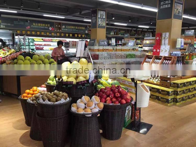 Large capability synthetic rattan woven display basket with stand