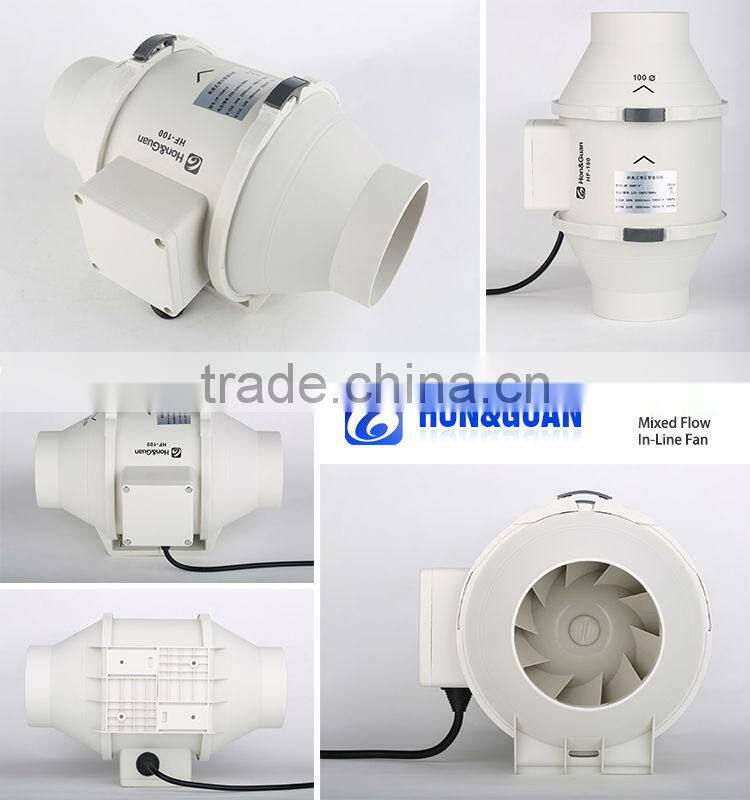 4 inch 100mm mixed inline duct fan air blower fan