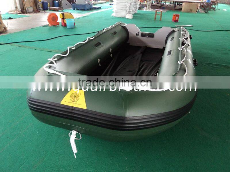 4.3m aluminum hull inflatable boat for sport