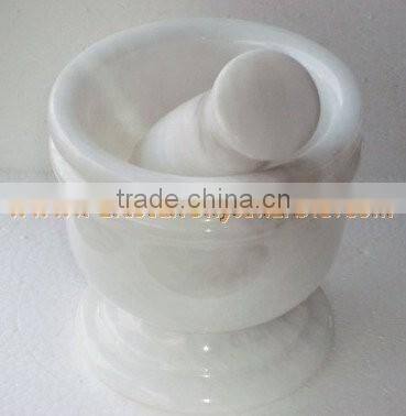 MARBLE MORTAR AND PESTLE HANDICRAFTS